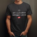 Premium Unisex Crewneck T-Shirt – 'Buy Canadian, Support Local' Graphic Tee