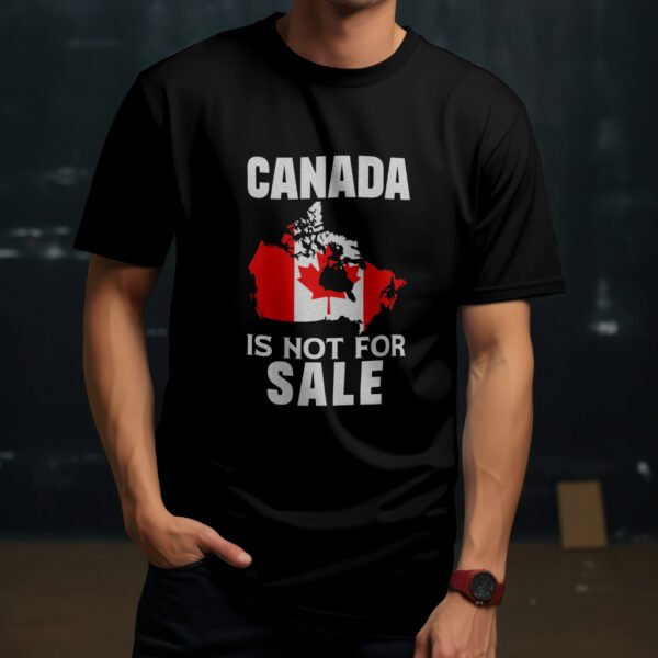 Premium Unisex Crewneck T-Shirt – 'Canada is Not for Sale' Graphic Tee - Image 2