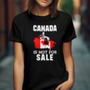 Premium Unisex Crewneck T-Shirt – 'Canada is Not for Sale' Graphic Tee