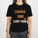 Premium Unisex Crewneck T-Shirt – 'Canadian, Tough, Tarrif Proof' Text Graphic Tee