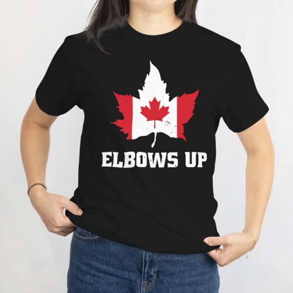 Premium Unisex Crewneck T-Shirt – 'Elbows Up' Graphic Tee - Image 3