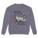 Premium Drop Shoulder Crewneck Sweatshirt – Chill Duck Funny Quote