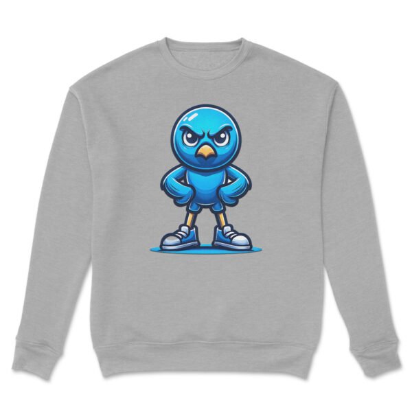 Premium Drop Shoulder Crewneck Sweatshirt – Angry Blue Bird - Image 16