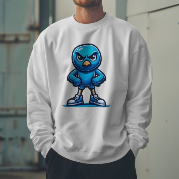 Premium Drop Shoulder Crewneck Sweatshirt – Angry Blue Bird