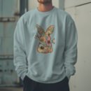 Premium Drop Shoulder Crewneck Sweatshirt – Boho Floral Bunny