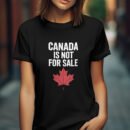 Premium Unisex Crewneck T-Shirt – 'Canada is Not for Sale' Graphic Tee