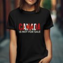 Premium Unisex Crewneck T-Shirt – 'Canada is Not for Sale' Graphic Tee