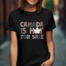 Premium Unisex Crewneck T-Shirt – 'Canada is Not for Sale' Graphic Tee