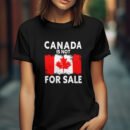 Premium Unisex Crewneck T-Shirt – 'Canada is Not for Sale' Graphic Tee