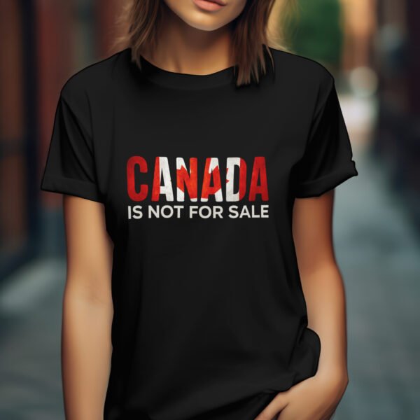 Premium Unisex Crewneck T-Shirt – 'Canada is Not for Sale' Graphic Tee - Image 3