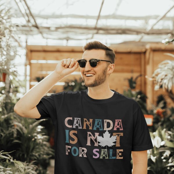 Premium Unisex Crewneck T-Shirt – 'Canada is Not for Sale' Graphic Tee - Image 2