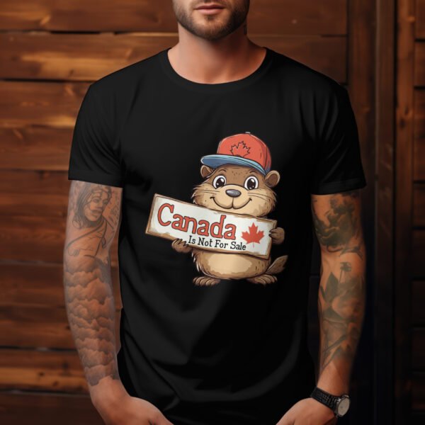 Premium Unisex Crewneck T-Shirt – Cute 'Canada is Not for Sale' Graphic Tee - Image 3