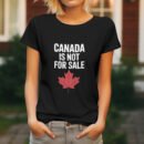 Premium Unisex Crewneck T-Shirt – 'Canada is Not for Sale' Graphic Tee