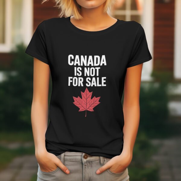 Premium Unisex Crewneck T-Shirt – 'Canada is Not for Sale' Graphic Tee - Image 4