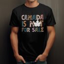 Premium Unisex Crewneck T-Shirt – 'Canada is Not for Sale' Graphic Tee