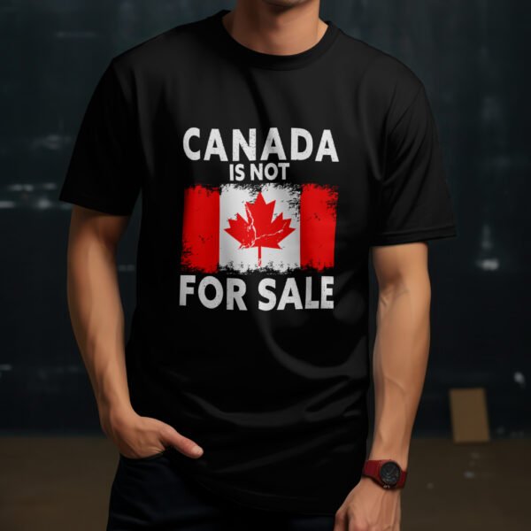 Premium Unisex Crewneck T-Shirt – 'Canada is Not for Sale' Graphic Tee