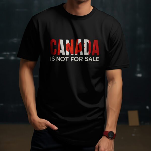 Premium Unisex Crewneck T-Shirt – 'Canada is Not for Sale' Graphic Tee