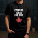 Premium Unisex Crewneck T-Shirt – 'Canada is Not for Sale' Graphic Tee