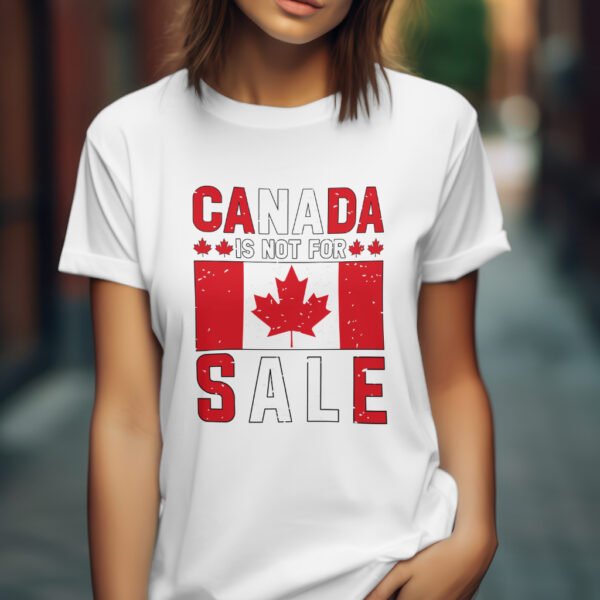 Premium Unisex Crewneck T-Shirt – 'Canada is Not for Sale' Graphic Tee