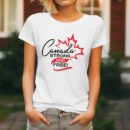 Premium Unisex Crewneck black T-Shirt – 'Canada, Strong, and Free' Graphic Tee