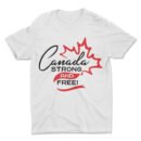 Premium Unisex Crewneck black T-Shirt – 'Canada, Strong, and Free' Graphic Tee