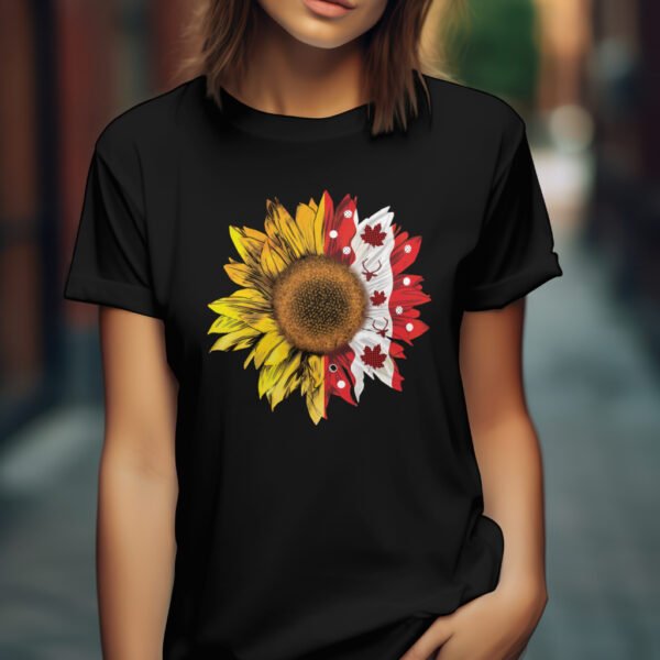 Premium Unisex Crewneck black T-Shirt – Sunflower Graphic Tee