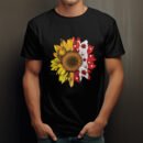 Premium Unisex Crewneck black T-Shirt – Sunflower Graphic Tee