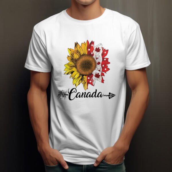 Premium Unisex Crewneck T-Shirt – Sunflower Graphic Tee - Image 2