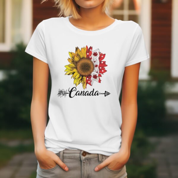 Premium Unisex Crewneck T-Shirt – Sunflower Graphic Tee - Image 4