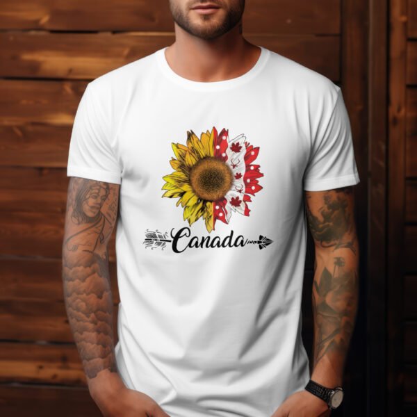 Premium Unisex Crewneck T-Shirt – Sunflower Graphic Tee - Image 5