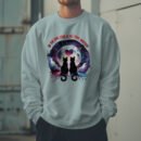 Premium Drop Shoulder Crewneck Sweatshirt – Love Cats Under Moonlight