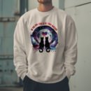 Premium Drop Shoulder Crewneck Sweatshirt – Love Cats Under Moonlight