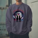 Premium Drop Shoulder Crewneck Sweatshirt – Love Cats Under Moonlight