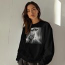 Alien Cat Selfie Sweatshirt – UFO Aesthetic Drop Shoulder Crewneck | Unisex Streetwear