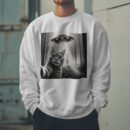 Alien Cat Selfie Sweatshirt – UFO Aesthetic Drop Shoulder Crewneck | Unisex Streetwear