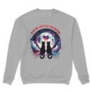 Premium Drop Shoulder Crewneck Sweatshirt – Love Cats Under Moonlight