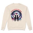 Premium Drop Shoulder Crewneck Sweatshirt – Love Cats Under Moonlight
