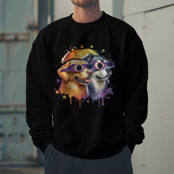Premium Drop Shoulder Crewneck Sweatshirt – Solar Eclipse Dogs