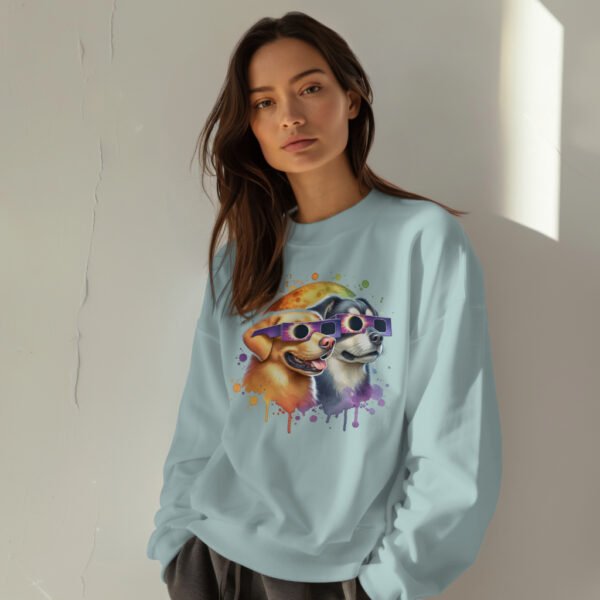 Premium Drop Shoulder Crewneck Sweatshirt – Solar Eclipse Dogs - Image 13