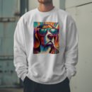 Premium Drop Shoulder Crewneck Sweatshirt – Retro Psychedelic Dog