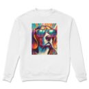 Premium Drop Shoulder Crewneck Sweatshirt – Retro Psychedelic Dog