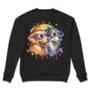 Premium Drop Shoulder Crewneck Sweatshirt – Solar Eclipse Dogs