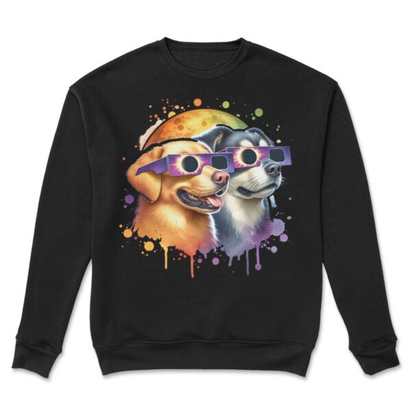 Premium Drop Shoulder Crewneck Sweatshirt – Solar Eclipse Dogs - Image 7