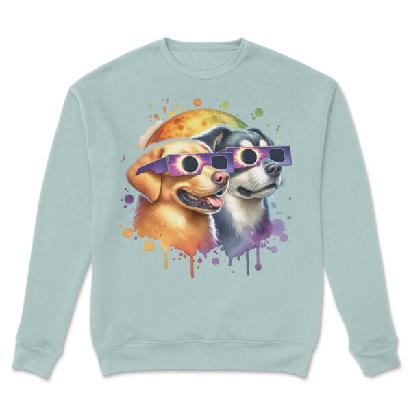 Premium Drop Shoulder Crewneck Sweatshirt – Solar Eclipse Dogs - Image 5