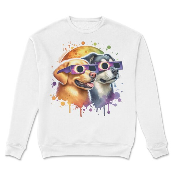 Premium Drop Shoulder Crewneck Sweatshirt – Solar Eclipse Dogs - Image 6