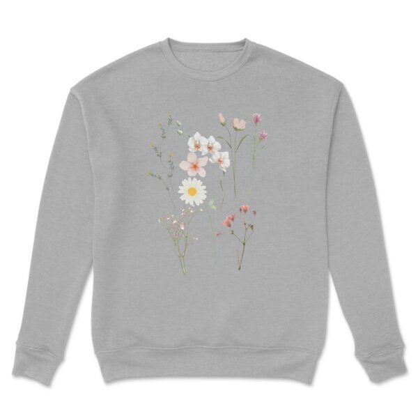 Premium Drop Shoulder Crewneck Floral Sweatshirt - Image 3