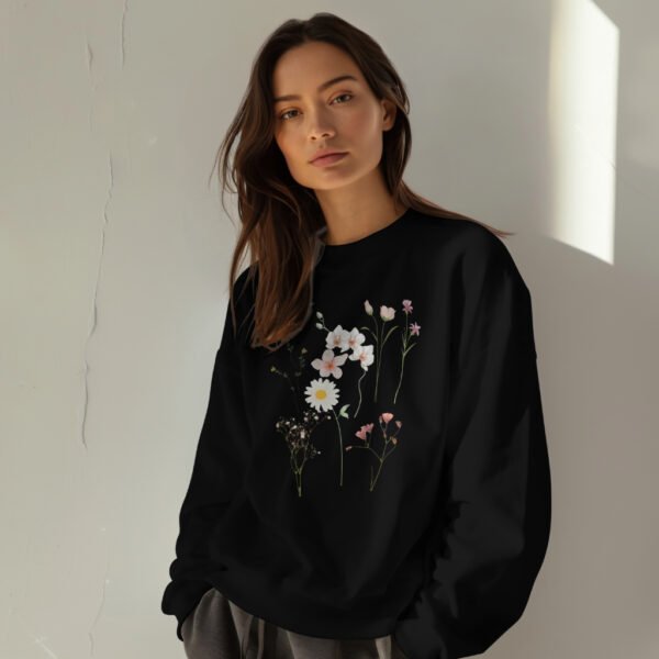 Premium Drop Shoulder Crewneck Floral Sweatshirt