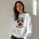 Premium Drop Shoulder Crewneck Sweatshirt – Less Sleep More Coffee Dog