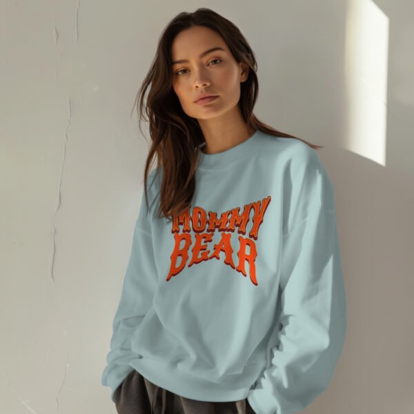 Premium Drop Shoulder Crewneck Sweatshirt - Mommy Bear - Image 3