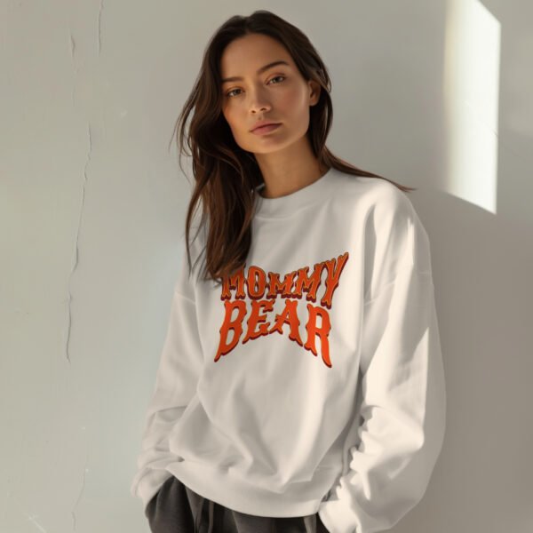 Premium Drop Shoulder Crewneck Sweatshirt - Mommy Bear - Image 4